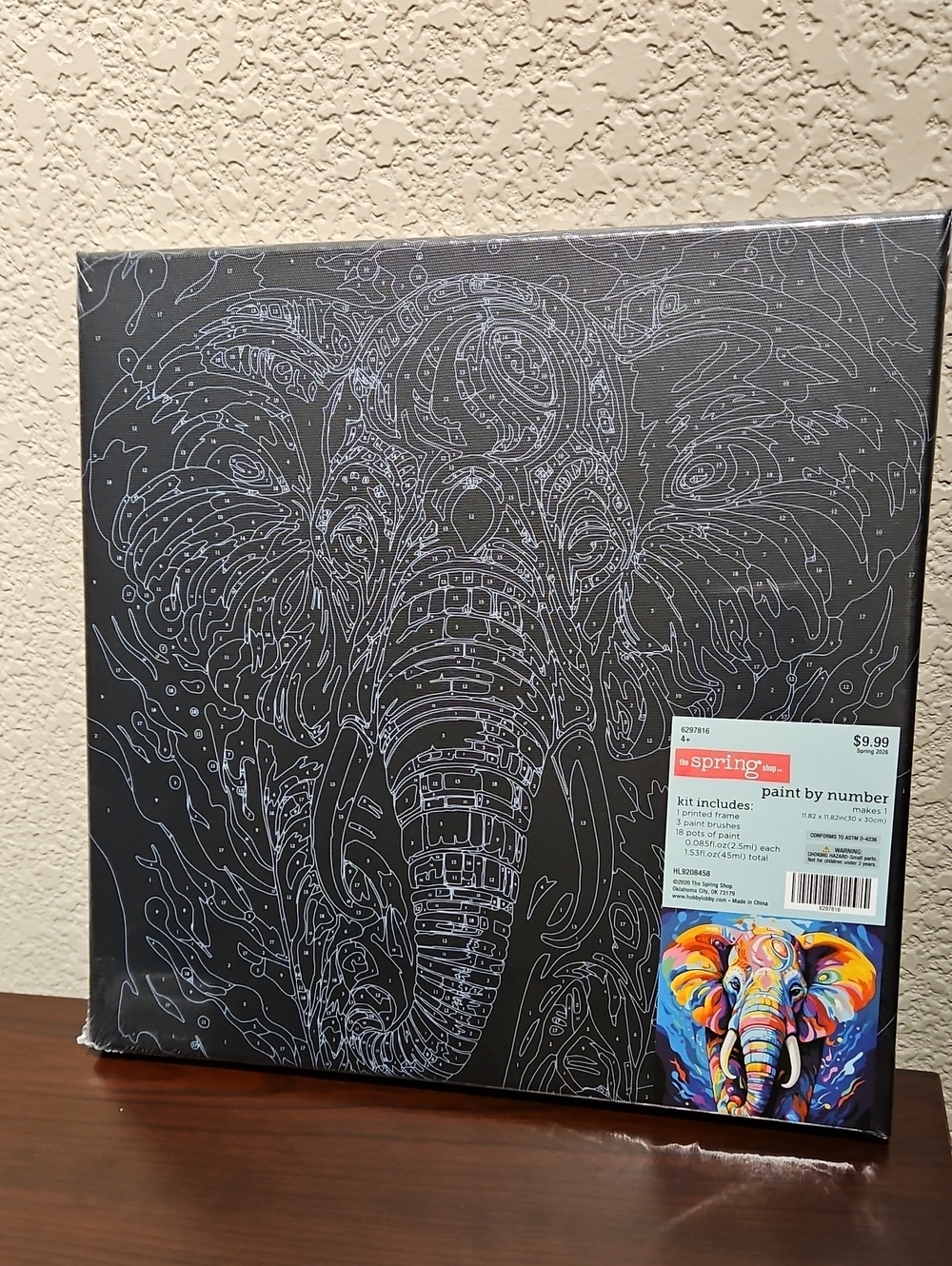 Paint By Numbers - Neon Elephant
